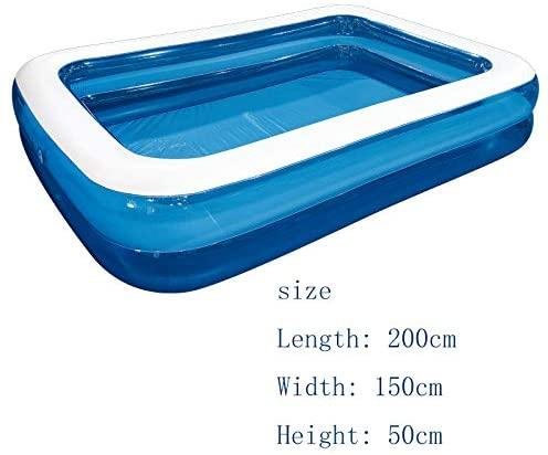 GYK Inflatable Swimming Pool, Children’s Rectangular Swimming Pool ...