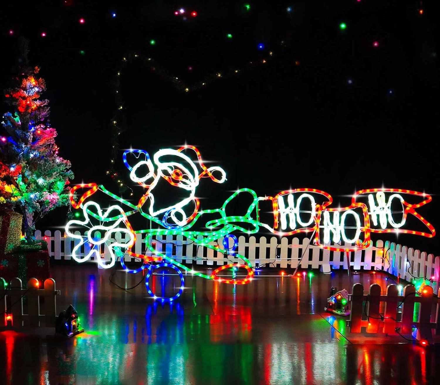 BYSMAH 60 503 LED Santa Claus Light, Large 5FT Animated Christmas ...