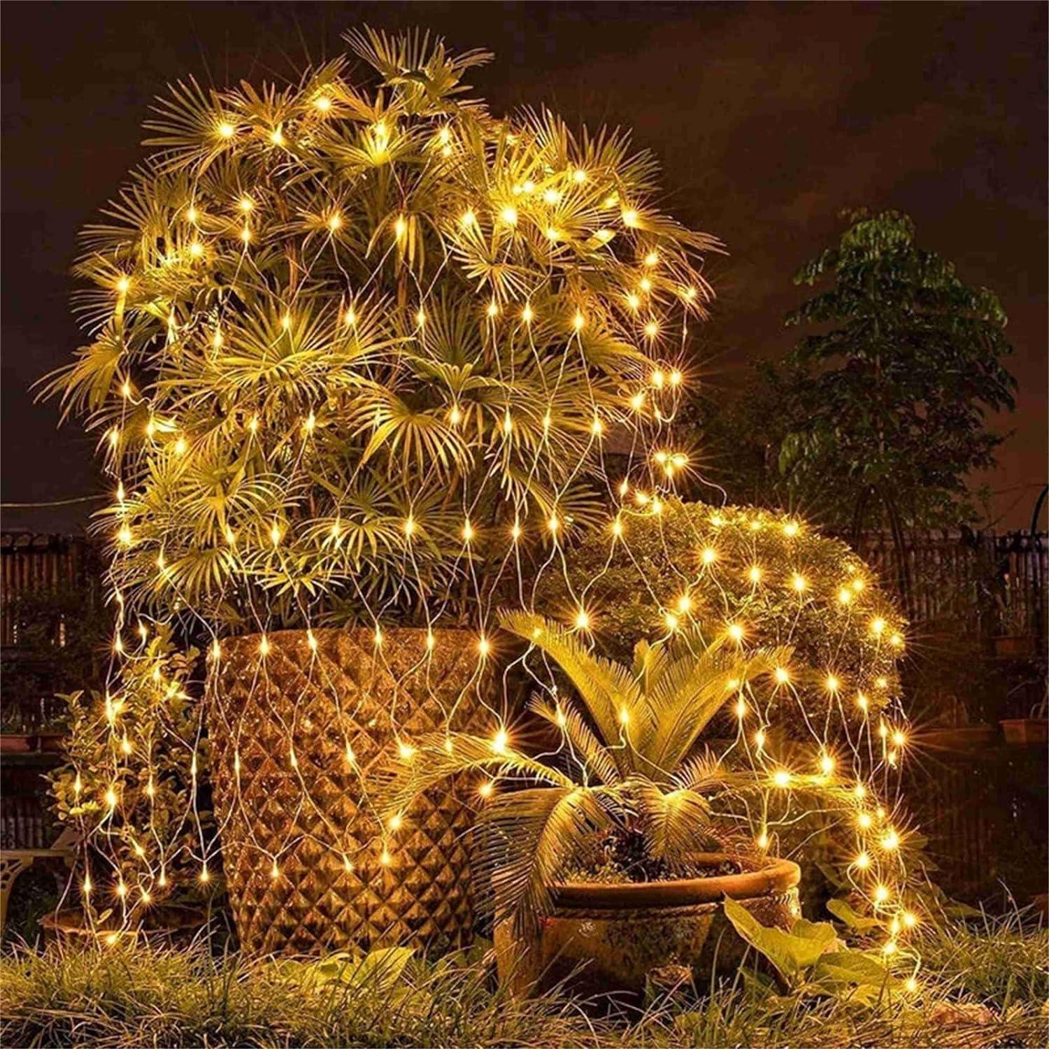 Solar Fishnet Light, Colored Decorative Light Strings Christmas Solar ...