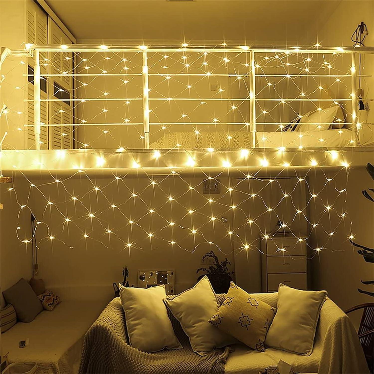 Twinkle Christmas Net Lights Connectable Mesh Lights Low Voltage String ...